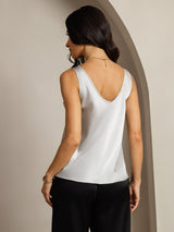 [فضة] SilkSilky-SA Sleeveless V Neck كامي 002