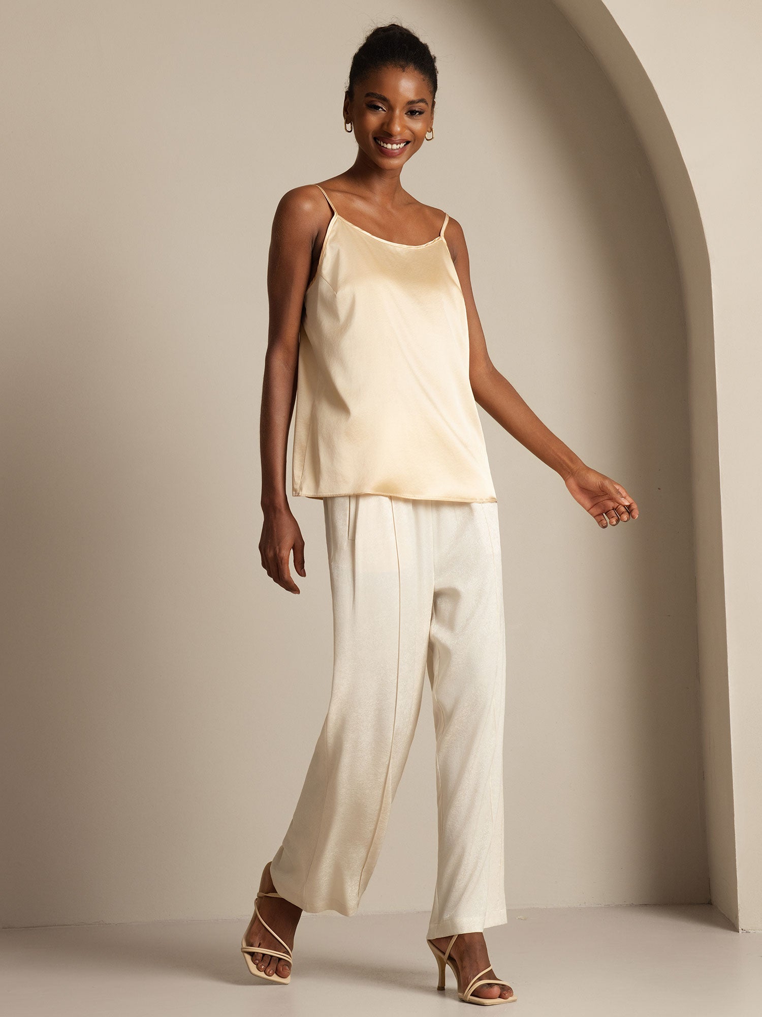 [شامبانيا] SilkSilky-SA 19Momme الحرير Camisoles 007