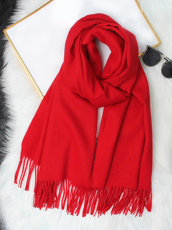 [أحمر] SilkSilky-SA صوف Scarf 004