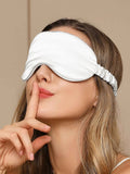 SilkSilky-SA 19Momme الحرير الخالص Eye Mask أبيض 001