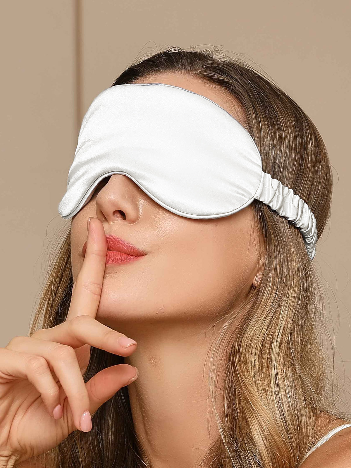 SilkSilky-SA 19Momme الحرير الخالص Eye Mask أبيض 002