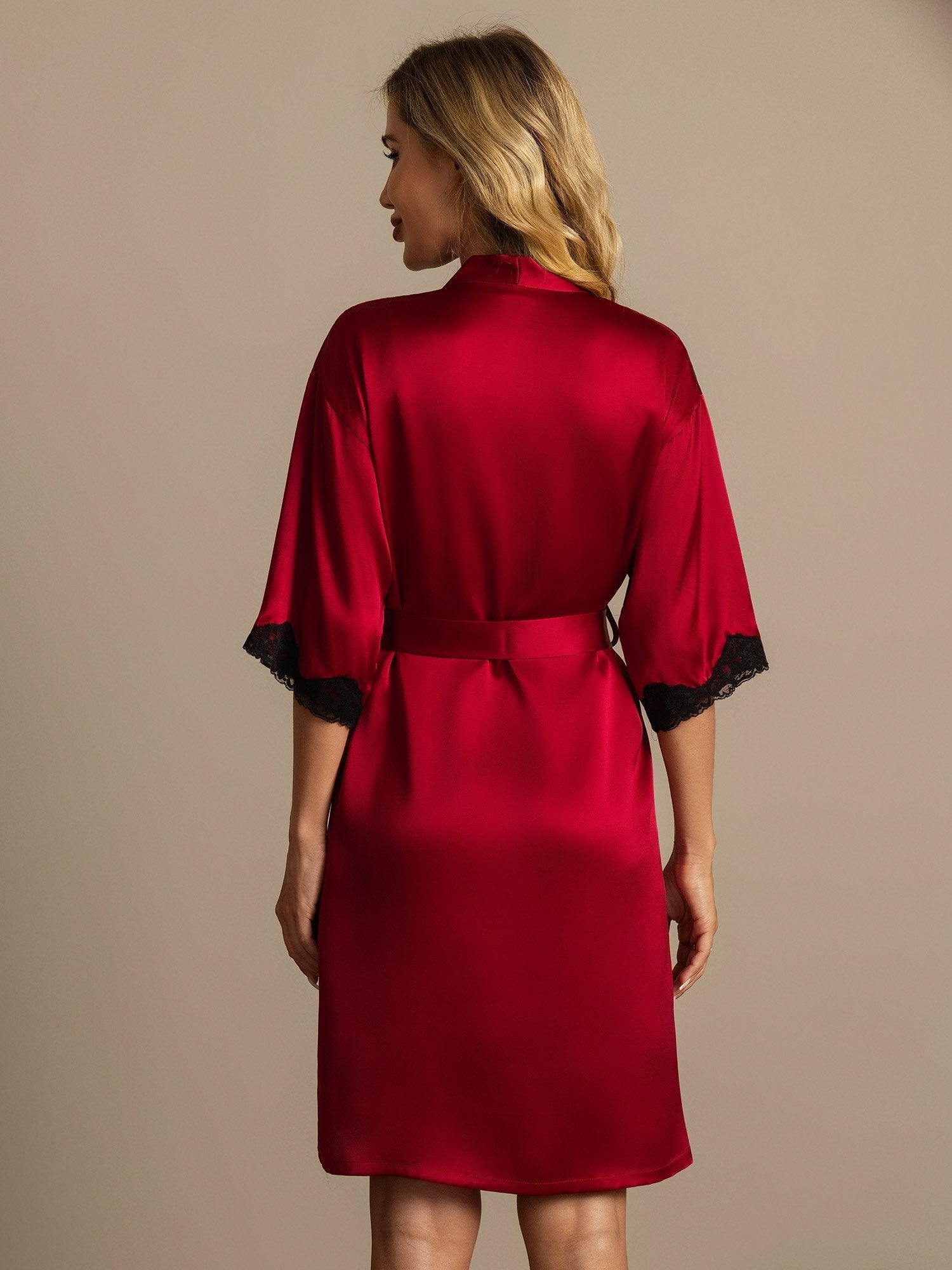 [خمر] SilkSilky-SA الحرير الخالص Womens Robe 002