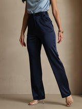 [أزرق غامق] SilkSilky-SA 19Momme الحرير Womens Pants 004