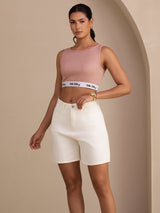 [لون القرنفل] SilkSilky-SA Sleeveless Crew Neck كامي 008