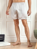 SilkSilky-SA 19Momme Mens Sleep Bottoms فضة 001