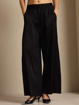 [أسود] SilkSilky-SA 19Momme Womens Pants 005