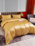 SilkSilky SA 22Momme الحرير الخالص Bedding Set شامبانيا 003