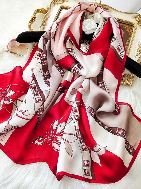 SilkSilky-SA الحرير الخالص Scarf P082 001