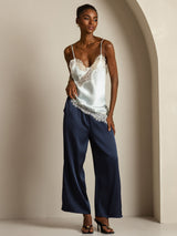 [أزرق فاتح] SilkSilky-SA Spaghetti Strap V Neck كامي 010