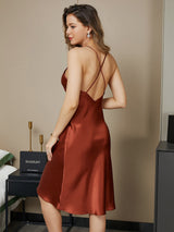 [الكراميل] SilkSilky-SA Sleeveless V Neck باس النوم 004