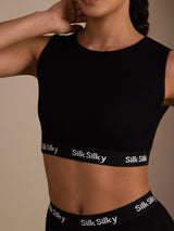 [أسود] SilkSilky-SA Sleeveless Crew Neck كامي 006
