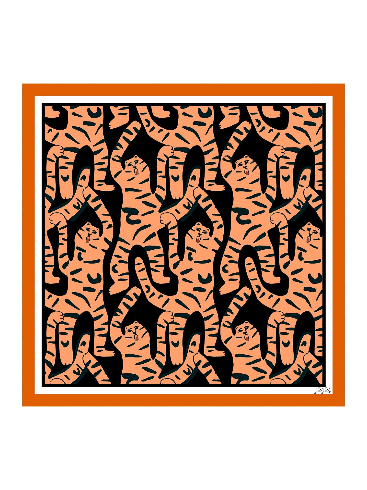 [نمر أسود] SilkSilky-SA Scarf 001