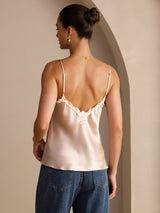[لون القرنفل] SilkSilky-SA Sleeveless V Neck كامي 002