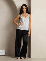 [فضة] SilkSilky-SA Sleeveless V Neck كامي 005