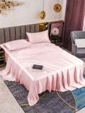 SilkSilky SA 19Momme الحرير الخالص Bedding Set لونالقرنفل 001