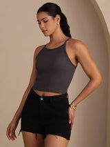 [رمادي] SilkSilky-SA Sleeveless Crew Neck كامي 004
