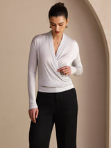 [رمادي] SilkSilky-SA Long Sleeve بلوزات نسائية 004