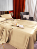 SilkSilky SA 22Momme الحرير الخالص Bedding Set اللونالبيج 004