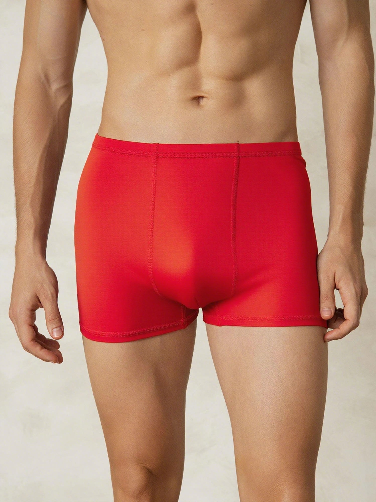[أحمر] SilkSilky-SA محبوك الحرير Mens Underwear 001