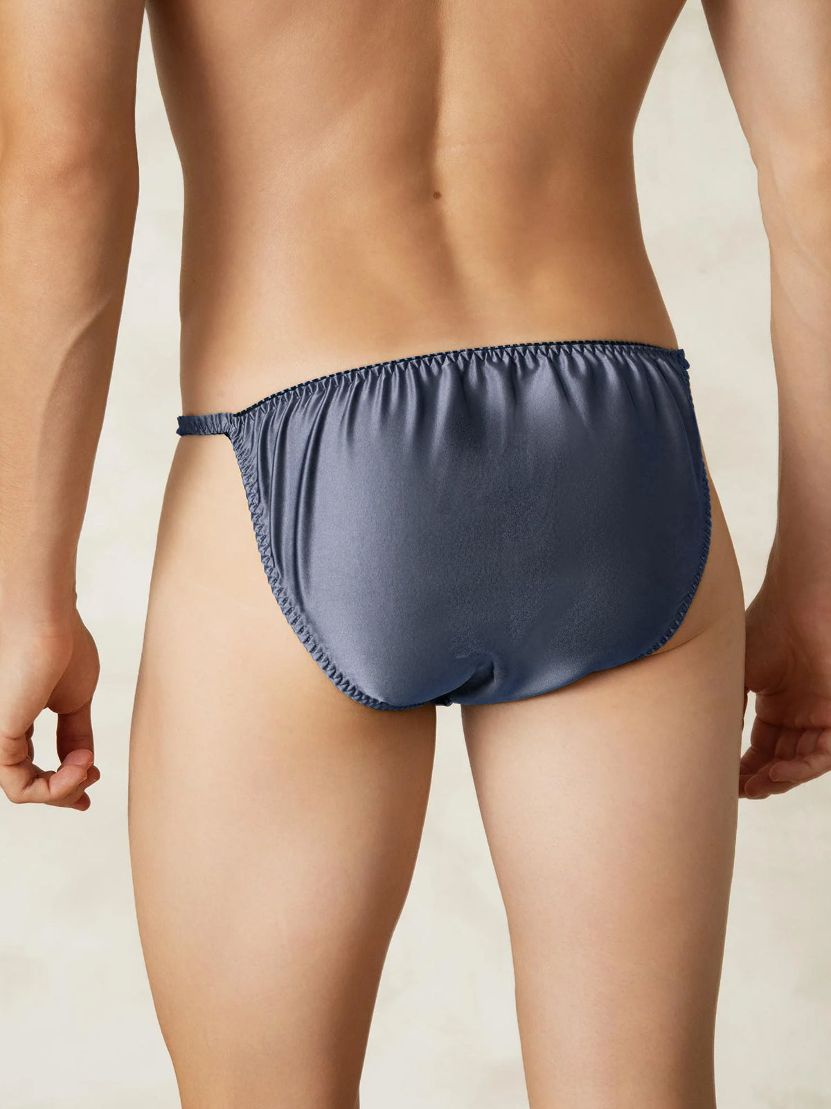 [أزرق رمادي] SilkSilky-SA الحرير الخالص Mens Underwear 002