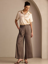 [قهوة] SilkSilky-SA Womens Pants 006