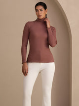 [وردي كاميو] SilkSilky-SA Long Sleeve Turtle Neck تي شيرت نسائية 003
