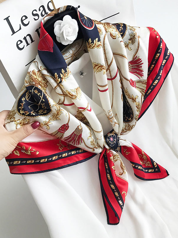 SilkSilky SA الحرير الخالص Scarf احمرغامق 001