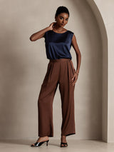 [أزرق غامق] SilkSilky-SA Sleeveless Round Neck كامي 005