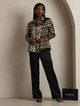 [فهد] SilkSilky-SA Long Sleeve Lapel Collar بلايز نسائية 007