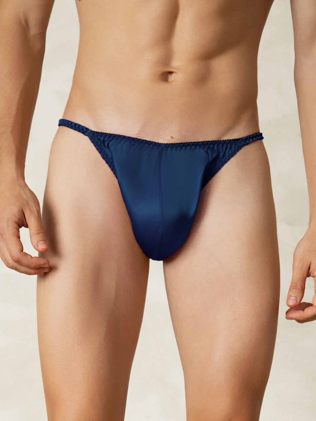 [أزرق غامق] SilkSilky-SA الحرير الخالص Mens Underwear 003
