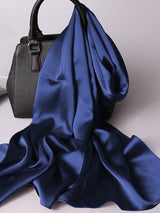 [أزرق غامق] SilkSilky-SA وشاح 005