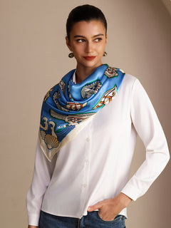 [سمكة زرقاء] SilkSilky-SA Scarf 005