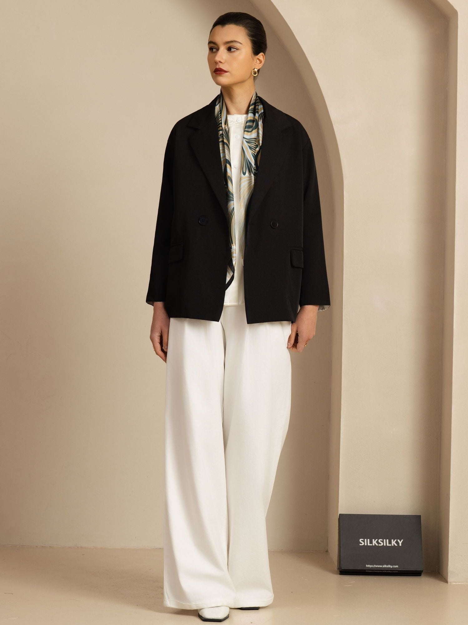 [P110] SilkSilky-SA Pure Silk Scarf 004