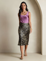 [فهد] SilkSilky-SA 19Momme الحرير الخالص Skirt 009,