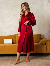 [خمر] SilkSilky-SA Long Sleeve رداء حمام نسائي 004