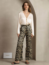 [فهد] SilkSilky-SA 19Momme الحرير Womens Pants 006,