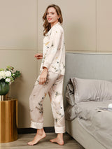 [وردي فاتح] SilkSilky-SA الحرير الخالص Womens Pajamas 002