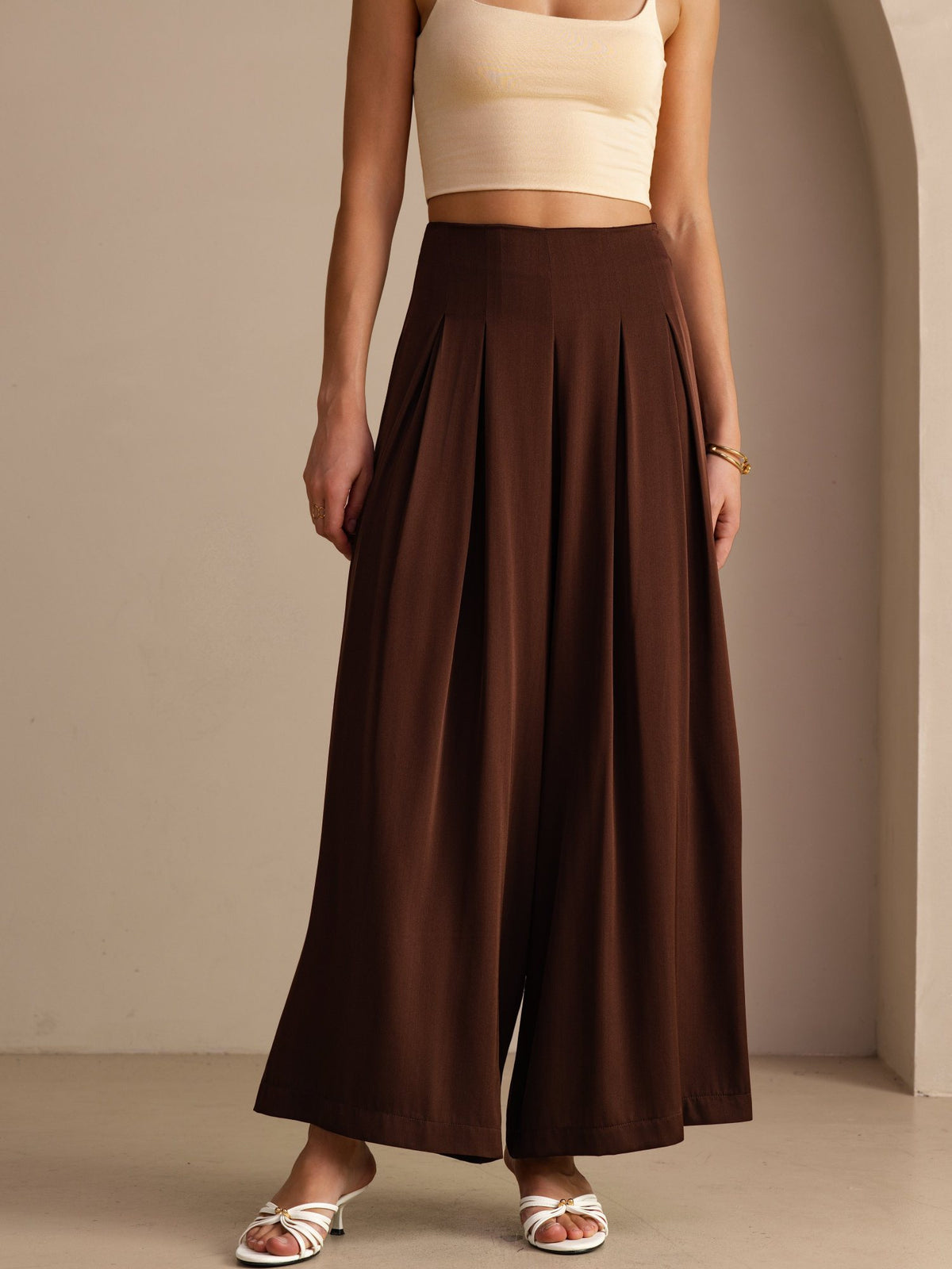[قهوة] SilkSilky-SA Womens Pants 001