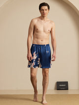 [أزرق غامق] SilkSilky-SA Mens Sleep Bottoms 005