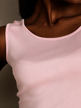 [لون القرنفل] SilkSilky-SA Sleeveless Round Neck تي شيرت نسائية 008