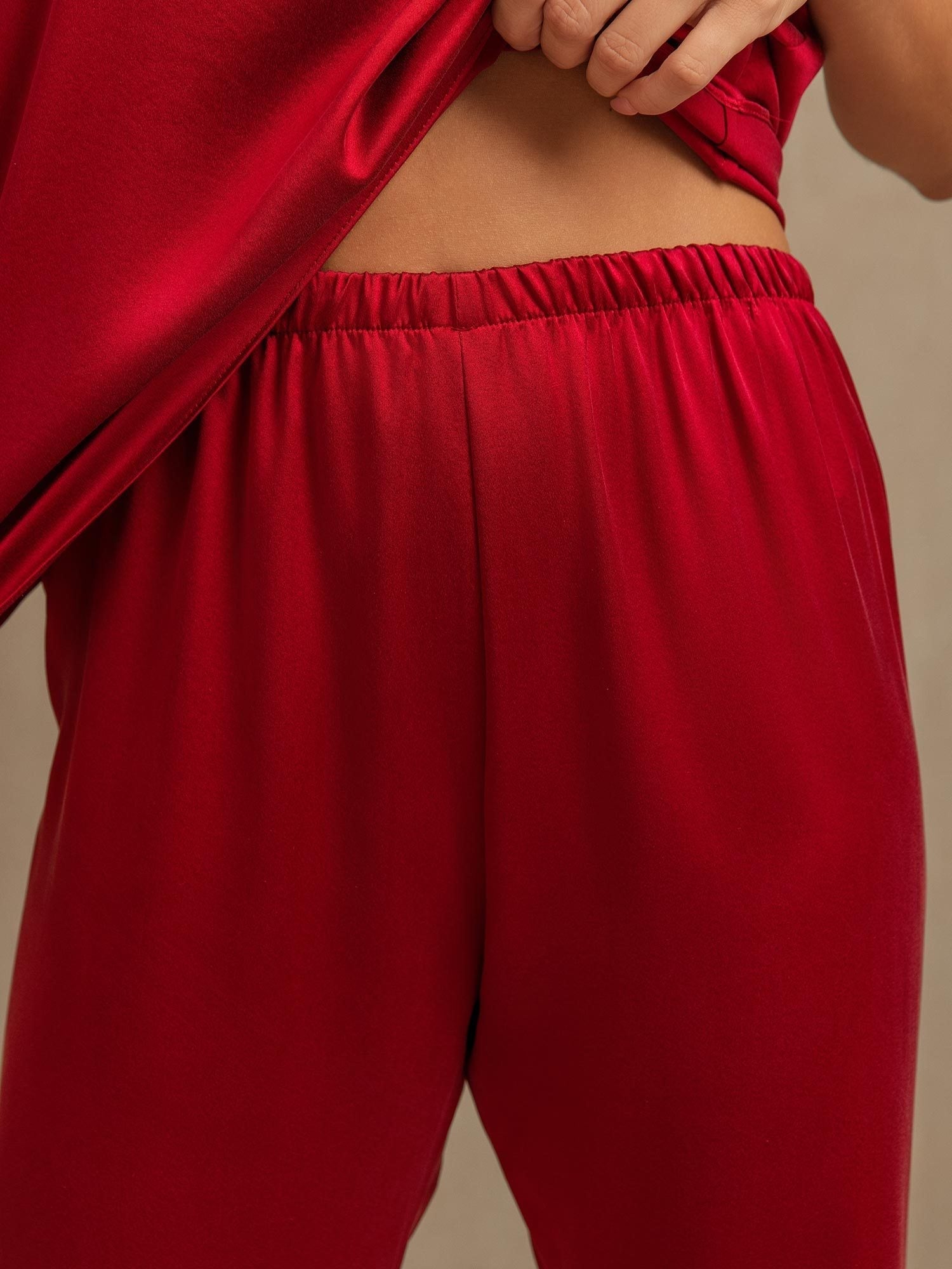 [خمر] SilkSilky-SA 19Momme الحرير Womens Pajamas 003