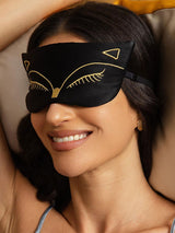 [أسود] SilkSilky-SA الحرير الخالص Eye Mask 002