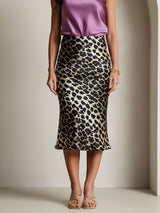 [فهد] SilkSilky-SA 19Momme الحرير الخالص Skirt 003,