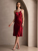 [خمر] SilkSilky-SA Sleeveless فساتين نسائية 005