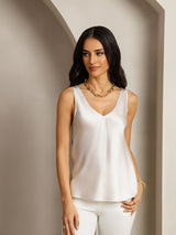 [رمادي فاتح] SilkSilky-SA Sleeveless V Neck كامي 001