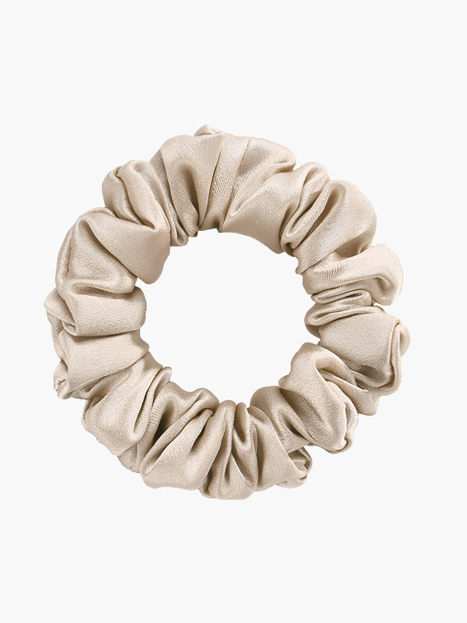 [اللون البيج] SilkSilky-SA 19Momme الحرير الخالص Scrunchie 004