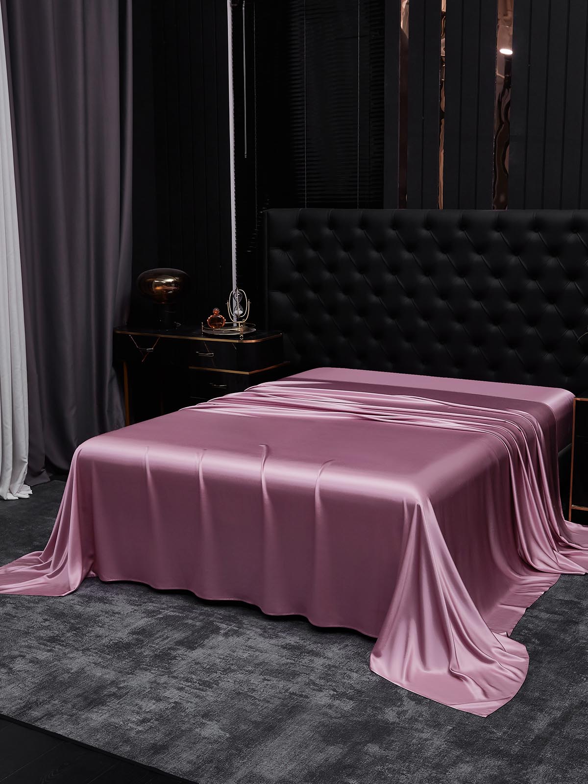 [بشرة الخوخ] SilkSilky-SA 19Momme غطاء السرير 001