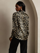 [فهد] SilkSilky-SA Long Sleeve Lapel Collar بلايز نسائية 002