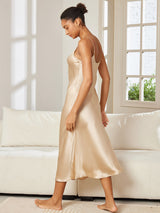 [شامبانيا] SilkSilky-SA Sleeveless V Neck باس النوم 002