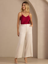 [خمر] SilkSilky-SA Sleeveless V Neck كامي 007